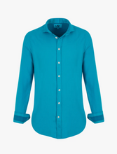 Load image into Gallery viewer, KOY CLOTHING&lt;BR&gt;
Maji Kikoy Kabisa Long Sleeve Shirt&lt;BR&gt;
Turquoise&lt;BR&gt;
