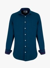 Load image into Gallery viewer, KOY CLOTHING&lt;BR&gt;
Ziwa Kikoy Kabisa Long Sleeve Shirt&lt;BR&gt;
Dark Blue&lt;BR&gt;
