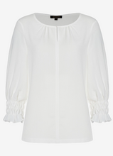 Load image into Gallery viewer, MORE AND MORE&lt;BR&gt;
Feminine Blouse In Spring Collection&lt;BR&gt;
Cream&lt;BR&gt;

