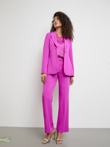 TAIFUN<BR>
Stretch Blazer with A Tie Around Belt<BR>
342/Pink<BR>