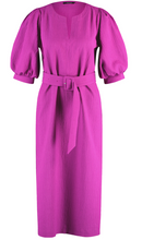 Load image into Gallery viewer, TAIFUN&lt;BR&gt;
Knee-length Dress with Balloon Sleeves&lt;BR&gt;
Fuchsia&lt;BR&gt;

