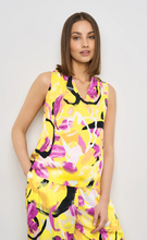 Load image into Gallery viewer, TAIFUN&lt;BR&gt;
Sleeveless Blouse with Floral Print&lt;BR&gt;
Lemon&lt;BR&gt;
