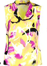 Load image into Gallery viewer, TAIFUN&lt;BR&gt;
Sleeveless Blouse with Floral Print&lt;BR&gt;
Lemon&lt;BR&gt;

