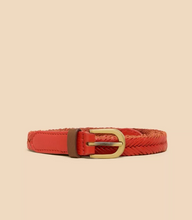 Load image into Gallery viewer, WHITE STUFF&lt;BR&gt;
Plaited Leather Belt 11.99&lt;BR&gt;
Orange&lt;BR&gt;
