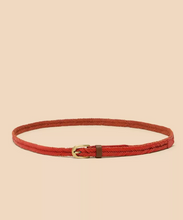 Load image into Gallery viewer, WHITE STUFF&lt;BR&gt;
Plaited Leather Belt 11.99&lt;BR&gt;
Orange&lt;BR&gt;
