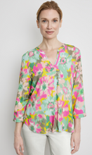 Load image into Gallery viewer, GERRY WEBER&lt;BR&gt;
Flowing Blouse with a Notch Neckline&lt;BR&gt;
Multi/503&lt;BR&gt;
