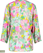 Load image into Gallery viewer, GERRY WEBER&lt;BR&gt;
Flowing Blouse with a Notch Neckline&lt;BR&gt;
Multi/503&lt;BR&gt;
