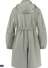 Load image into Gallery viewer, GERRY WEBER&lt;BR&gt;
Long Outdoor Jacket with Waist Drawstring&lt;BR&gt;
Reed Green&lt;BR&gt;
