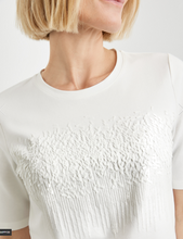 Load image into Gallery viewer, GERRY WEBER&lt;BR&gt;
Soft T-shirt with a Sequin Trim&lt;BR&gt;
Cream&lt;BR&gt;
