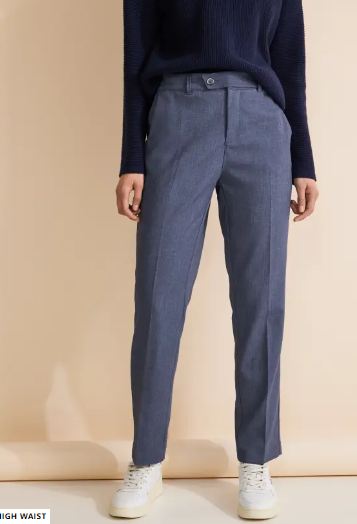 STREET ONE<BR>
Casual Fit Chinohose Trousers<BR>
Blue<BR>