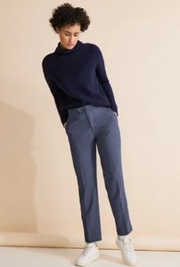 STREET ONE<BR>
Casual Fit Chinohose Trousers<BR>
Blue<BR>