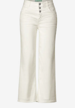 Load image into Gallery viewer, STREET ONE&lt;BR&gt;
Casual Fit Denim Culotte Trousers&lt;BR&gt;
Ecru White&lt;BR&gt;
