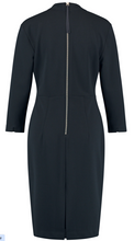 Load image into Gallery viewer, GERRY WEBER&lt;BR&gt;
Elegant Dress with Draped Neck&lt;BR&gt;
Navy&lt;BR&gt;
