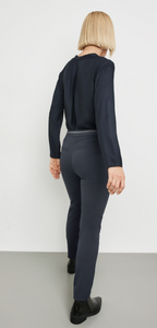 GERRY WEBER<BR>
Versatile 7/8 Slim Fit Trousers<BR>
Black/Navy<BR>