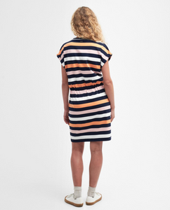 BARBOUR<BR>
Marlo Stripe Dress<BR>
Peach<BR>