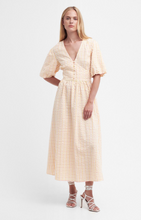 Load image into Gallery viewer, BARBOUR&lt;BR&gt;
Belmont Gingham Maxi Dress&lt;BR&gt;
Pink/Yellow Check&lt;BR&gt;
