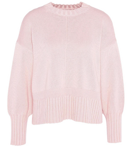 BARBOUR<BR>
Clifton Crew Neck Knitted Jumper<BR>
Shell Pink<BR>