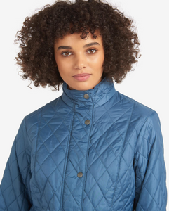 BARBOUR<BR>
Flyweight Cavalry Quilted Outer Jacket<BR>
Blue<BR>