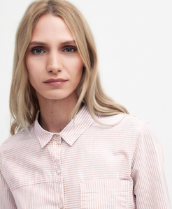 BARBOUR<BR>
Beachfront Relaxed Long-Sleeved Shirt<BR>
Shell Pink<BR>