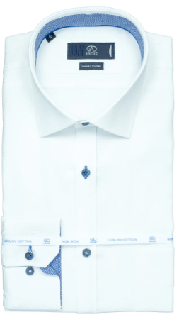 ANDRE<BR>
Cambridge Shirt<BR>
White/Blue/Lilac<BR>