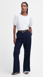 BARBOUR<BR>
Longfield Top<BR>
White<BR>