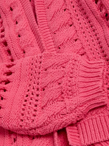 WHITE STUFF<BR>
Casey Crochet Cardigan<BR>
Red Pink<BR>