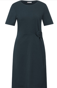STREET ONE<BR>
Dress with Knot Details<BR>
Navy/Teal<BR>