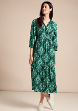 Load image into Gallery viewer, STREET ONE&lt;BR&gt;
Cool Vintage Midi Dress&lt;BR&gt;
Green&lt;BR&gt;
