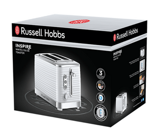 RUSSELL HOBBS<BR>
Inspire 2 Slice Toaster<BR>
White<BR>