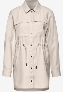 STREET ONE<BR>
Blouse Jacket with Drawstring<BR>
Sand<BR>