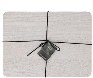 TRADESTOCK HOME<BR>
Veneer Grey Wood Placemats<BR>
Grey<BR>