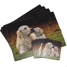 Load image into Gallery viewer, TRADESTOCK HOME&lt;BR&gt;
IStyle 4X Golden Retriever Placemats/Coasters&lt;BR&gt;
