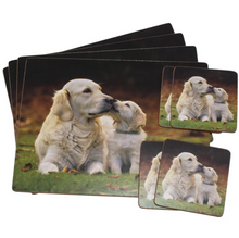 Load image into Gallery viewer, TRADESTOCK HOME&lt;BR&gt;
IStyle 4X Golden Retriever Placemats/Coasters&lt;BR&gt;
