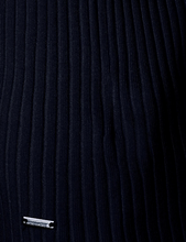 Load image into Gallery viewer, MORE AND MORE&lt;BR&gt;
Ribbed Turtleneck Knit Sweater&lt;BR&gt;
Navy&lt;BR&gt;
