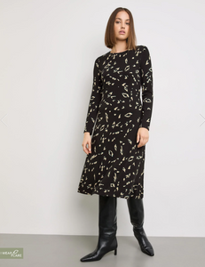 TAIFUN<BR>
Print Dress<BR>
Black<BR>