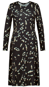 TAIFUN<BR>
Print Dress<BR>
Black<BR>