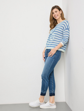 Load image into Gallery viewer, GERRY WEBER&lt;BR&gt;
Knit Jumper&lt;BR&gt;
Blue/White&lt;BR&gt;
