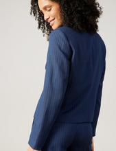 Load image into Gallery viewer, GERRY WEBER&lt;BR&gt;
Fitted Blazer with Stripes&lt;BR&gt;
Blue&lt;BR&gt;
