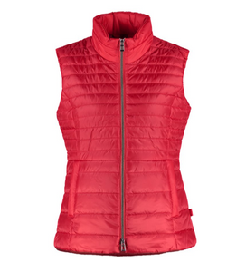 GERRY WEBER<BR>
Quilted Gilet<BR>
Red<BR>