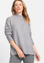 Load image into Gallery viewer, OLSEN&lt;BR&gt;
Long Sleeve Mock Neck Pullover&lt;BR&gt;
Grey, Lilac, Red&lt;BR&gt;

