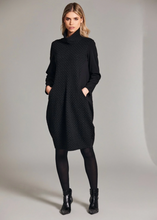 Load image into Gallery viewer, PERUZZI&lt;BR&gt;
Jacquard Dress&lt;BR&gt;
Black&lt;BR&gt;
