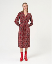 Load image into Gallery viewer, SURKANA&lt;BR&gt;
Printed Long Dress&lt;BR&gt;
Maroon&lt;BR&gt;
