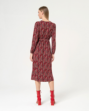 Load image into Gallery viewer, SURKANA&lt;BR&gt;
Printed Long Dress&lt;BR&gt;
Maroon&lt;BR&gt;
