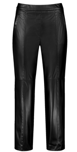 GERRY WEBER<BR>
Pleather Trousers<BR>
Black<BR>