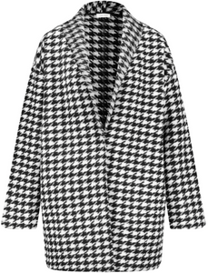 GERRY WEBER<BR>
Open Knitted Coat<BR>
Black/White<BR>