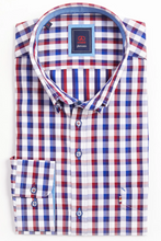 Load image into Gallery viewer, ANDRE&lt;BR&gt;
Pisa Long -Sleeve Shirt&lt;BR&gt;
Burgundy, Forest&lt;BR&gt;
