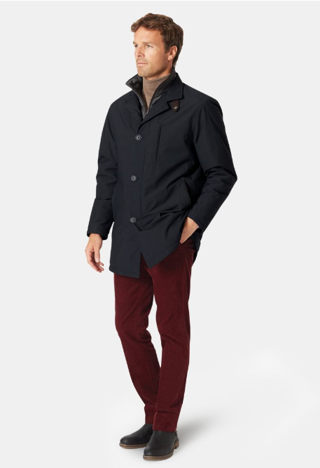 BROOK TAVERNER Bradshaw Raincoat Navy – Burgess Department Store