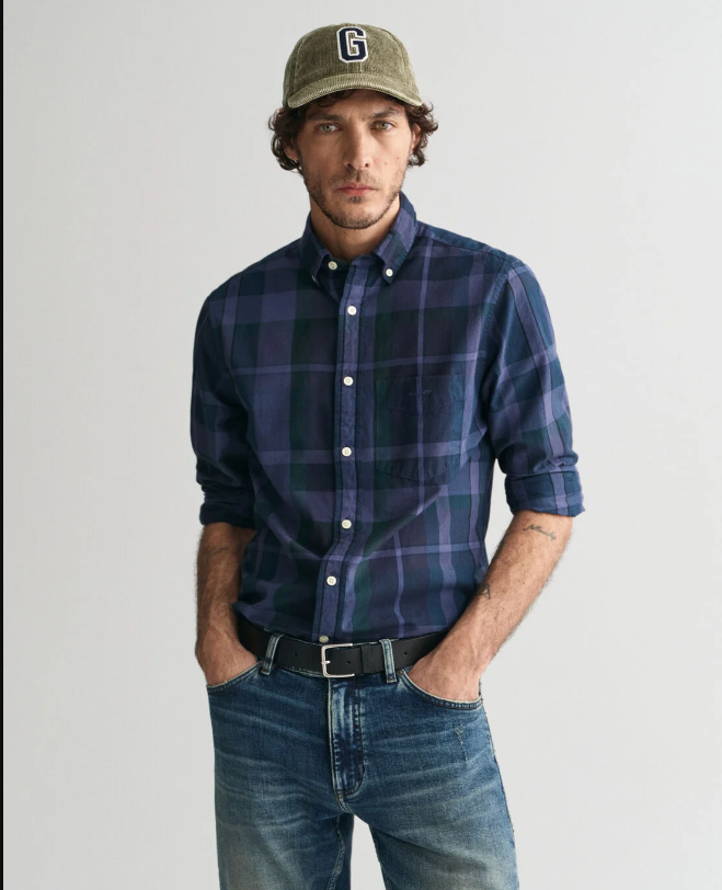 GANT<BR>
Regular Cotton Check Shirt<BR>
