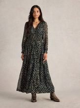 Load image into Gallery viewer, WHITE STUFF&lt;BR&gt;
Edie Spot Maxi Dress&lt;BR&gt;
Black&lt;BR&gt;
