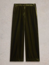 Load image into Gallery viewer, WHITE STUFF&lt;BR&gt;
Belle Velvet Wide Leg Trousers&lt;BR&gt;
Khaki&lt;BR&gt;
